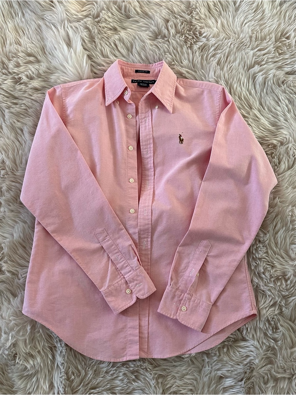 Ralph Lauren Light Pink Long-Sleeve Oxford Shirt